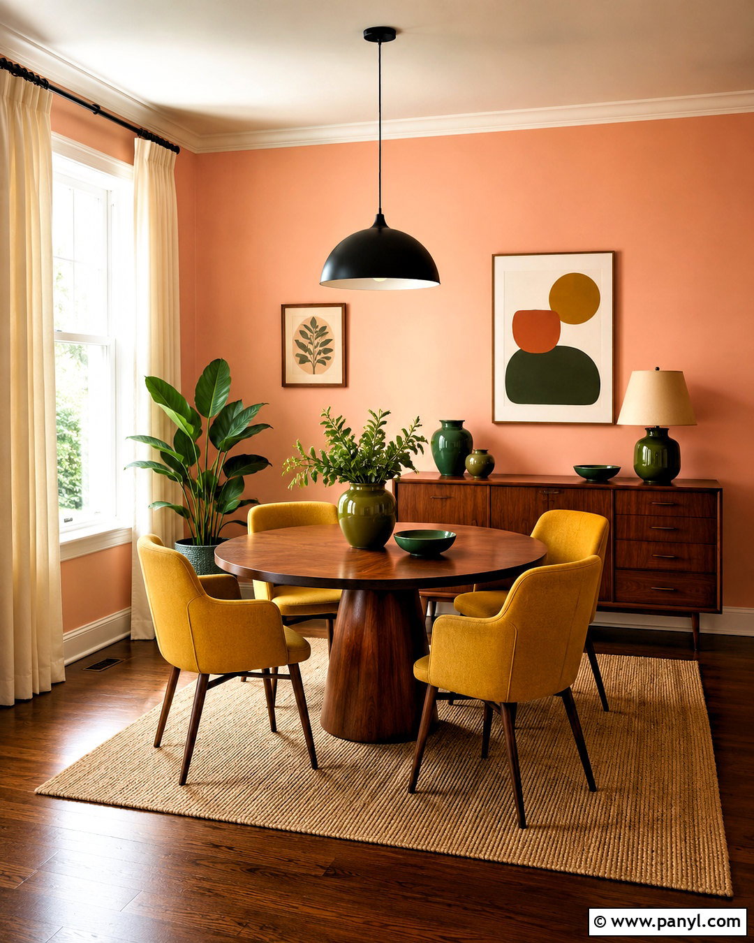 Mustard Yellow With Peach Walls - 20 What Colours Go With Peach Walls