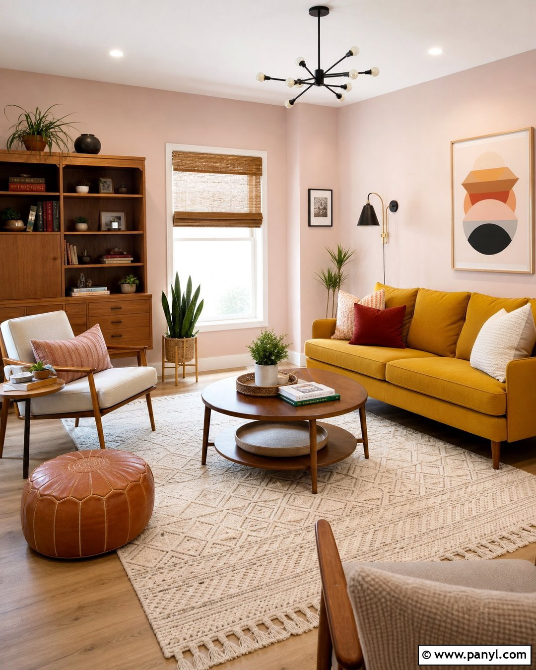 Mustard Yellow With Pink Walls - 20 Colours That Go With Pink Walls