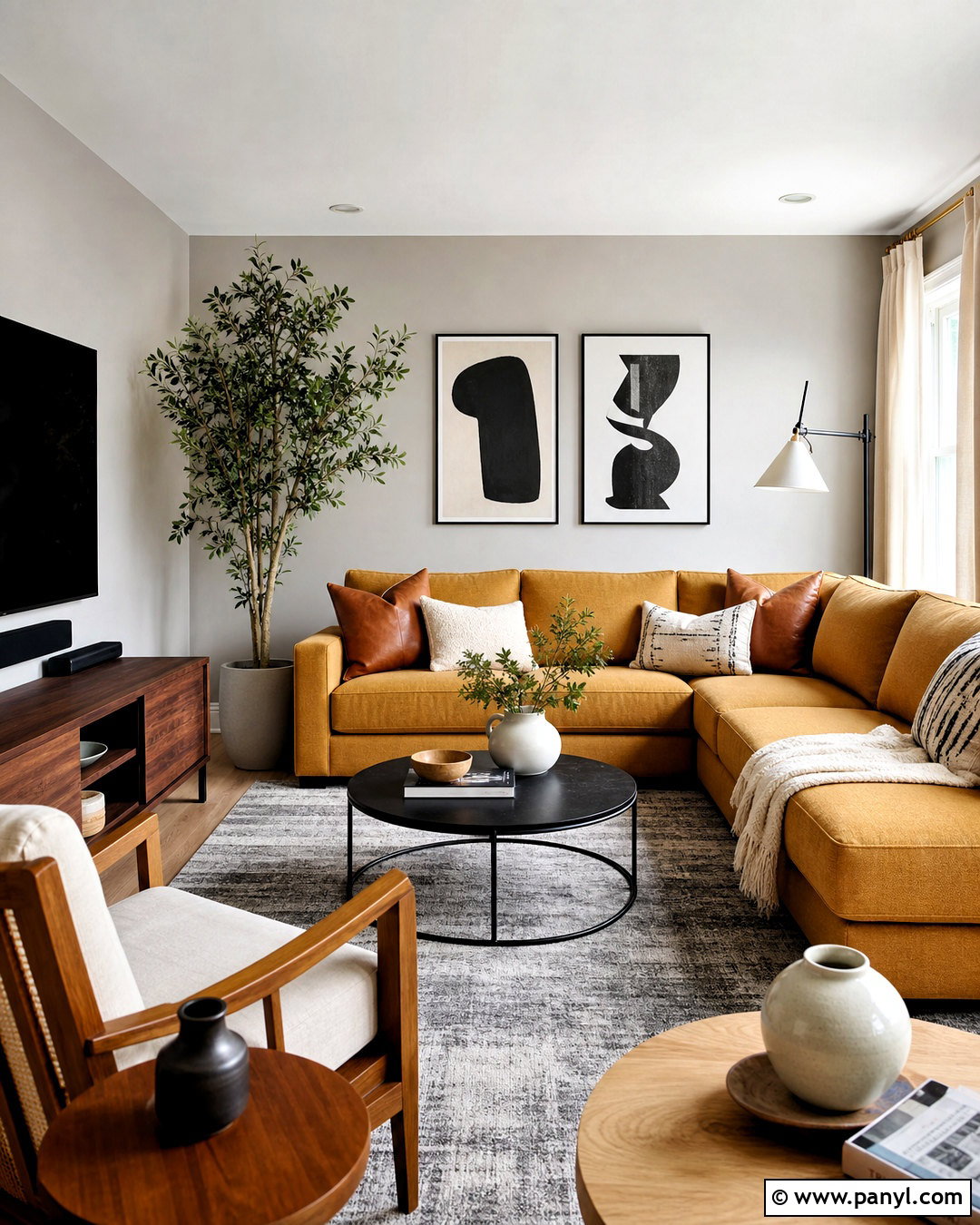 Mustard Yellow and Gray Interior - 20 mustard yellow interior ideas