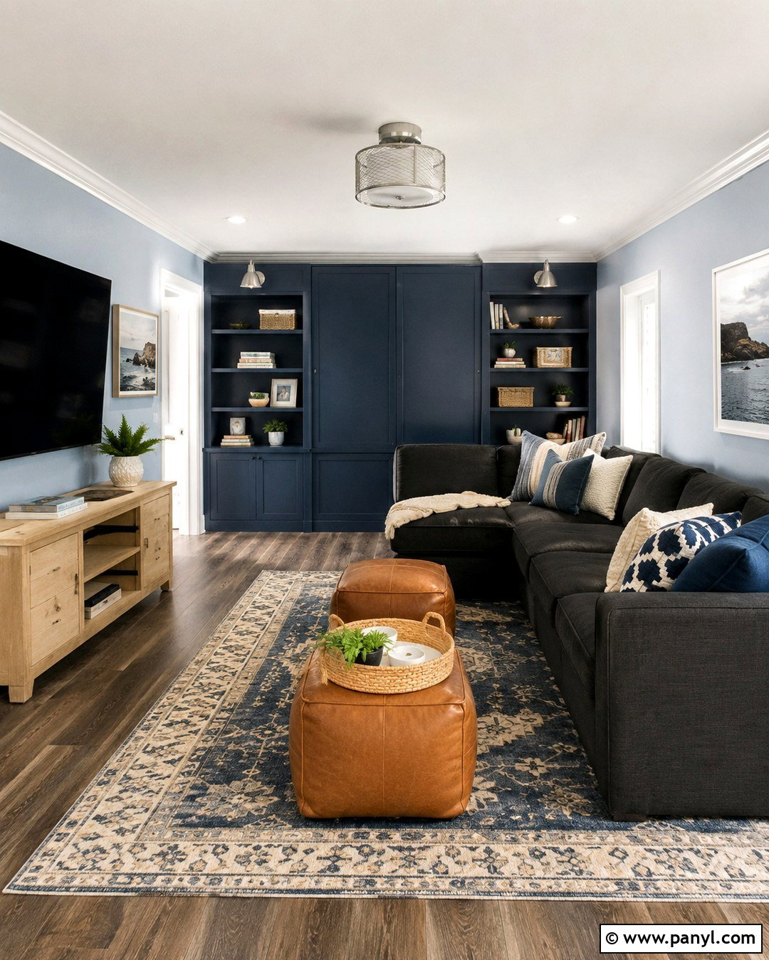 Muted Blue Bonus Room Walls - 20 Bonus Room Wall Color Ideas