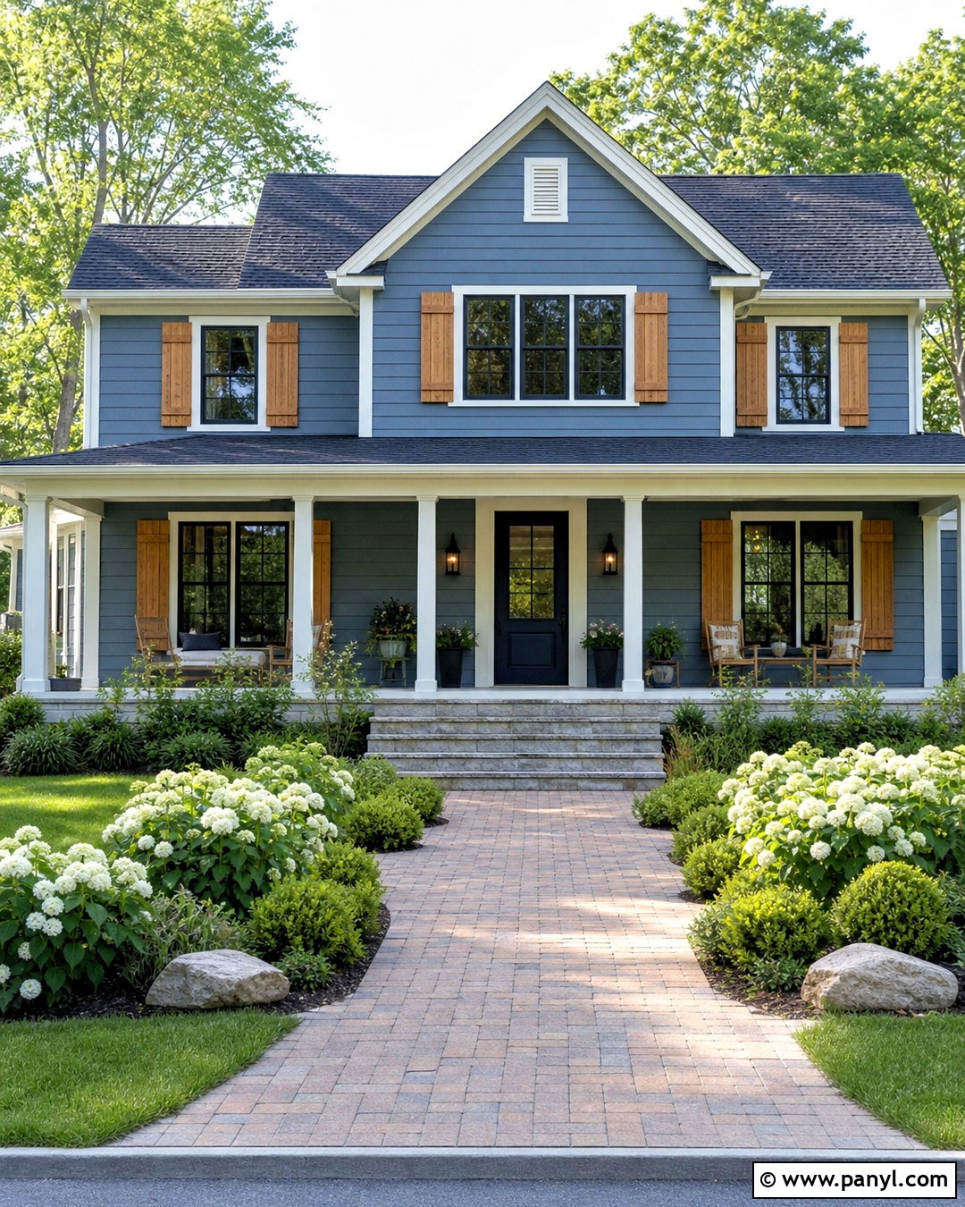 Muted Blue Farmhouse Exterior - 20 exterior farmhouse paint colors