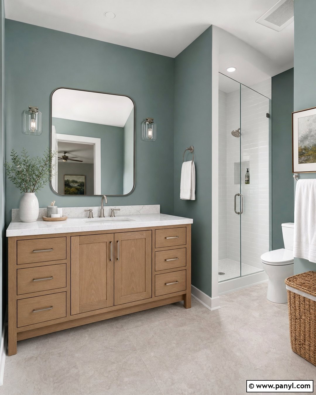 Muted Blue Green Bathroom Walls - 30 blue green walls