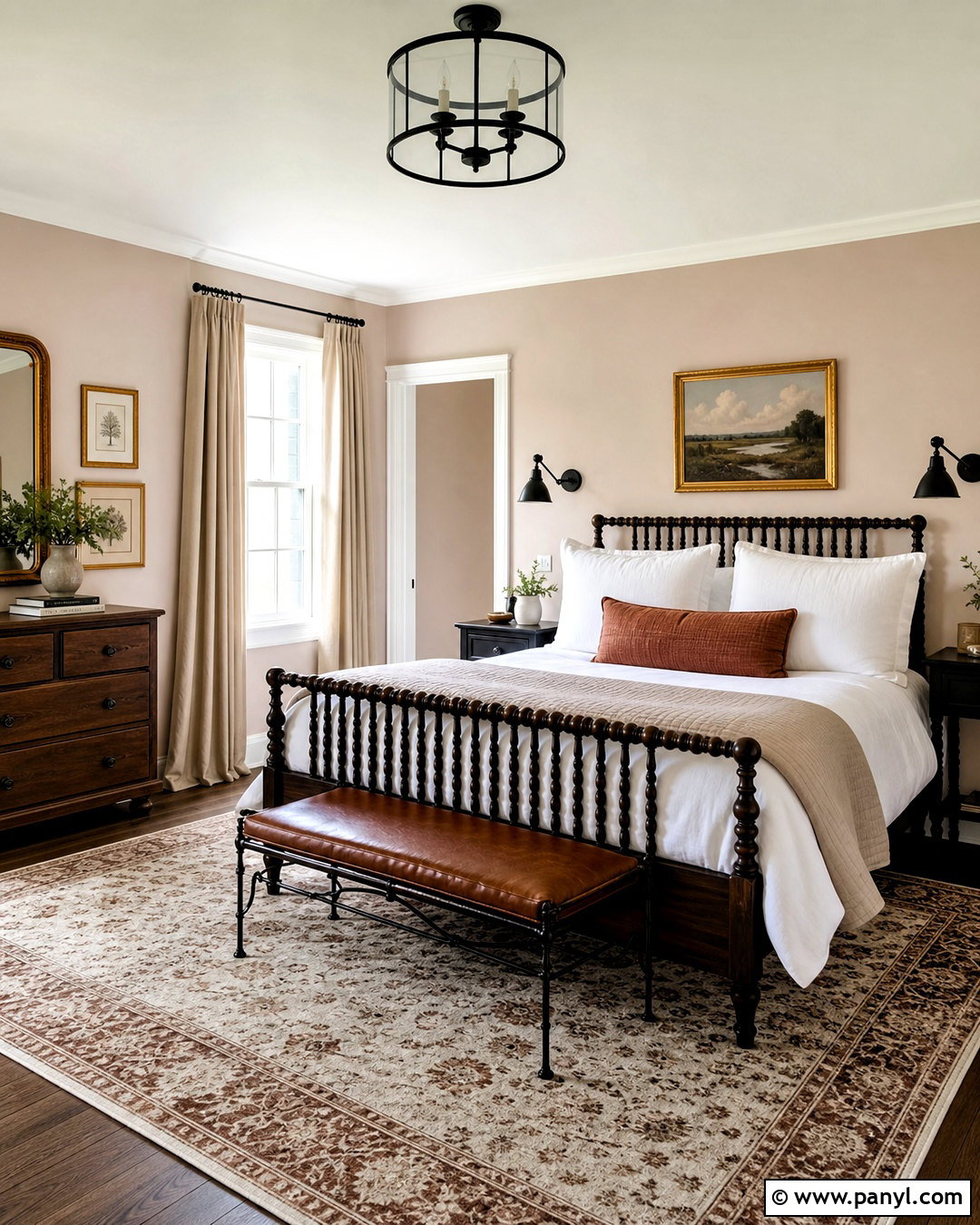 Muted Blush Farmhouse Bedroom - 20 farmhouse bedroom paint colors