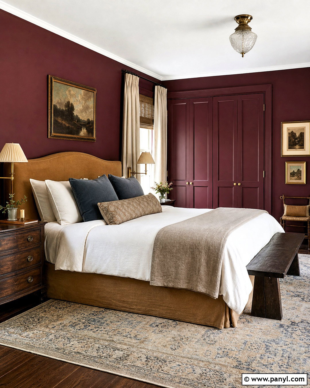 Muted Burgundy Bedroom Paint Color - 20 room paint colors bedroom ideas