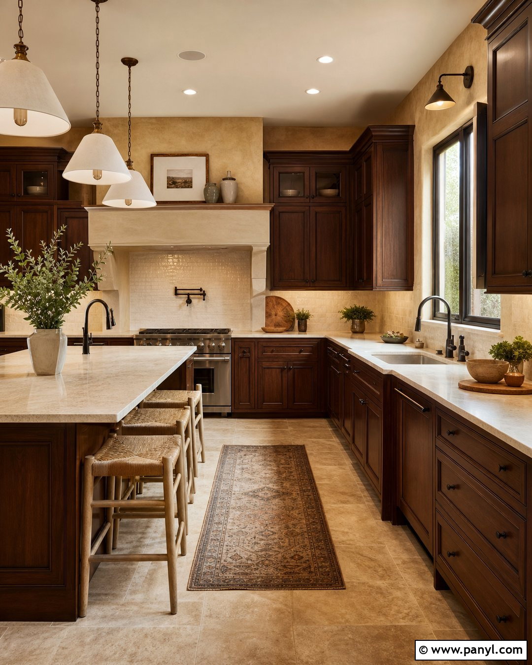 Muted Clay Walls With Dark Cherry Cabinets - 20 Dark Cherry Kitchen Cabinets Wall Color Ideas