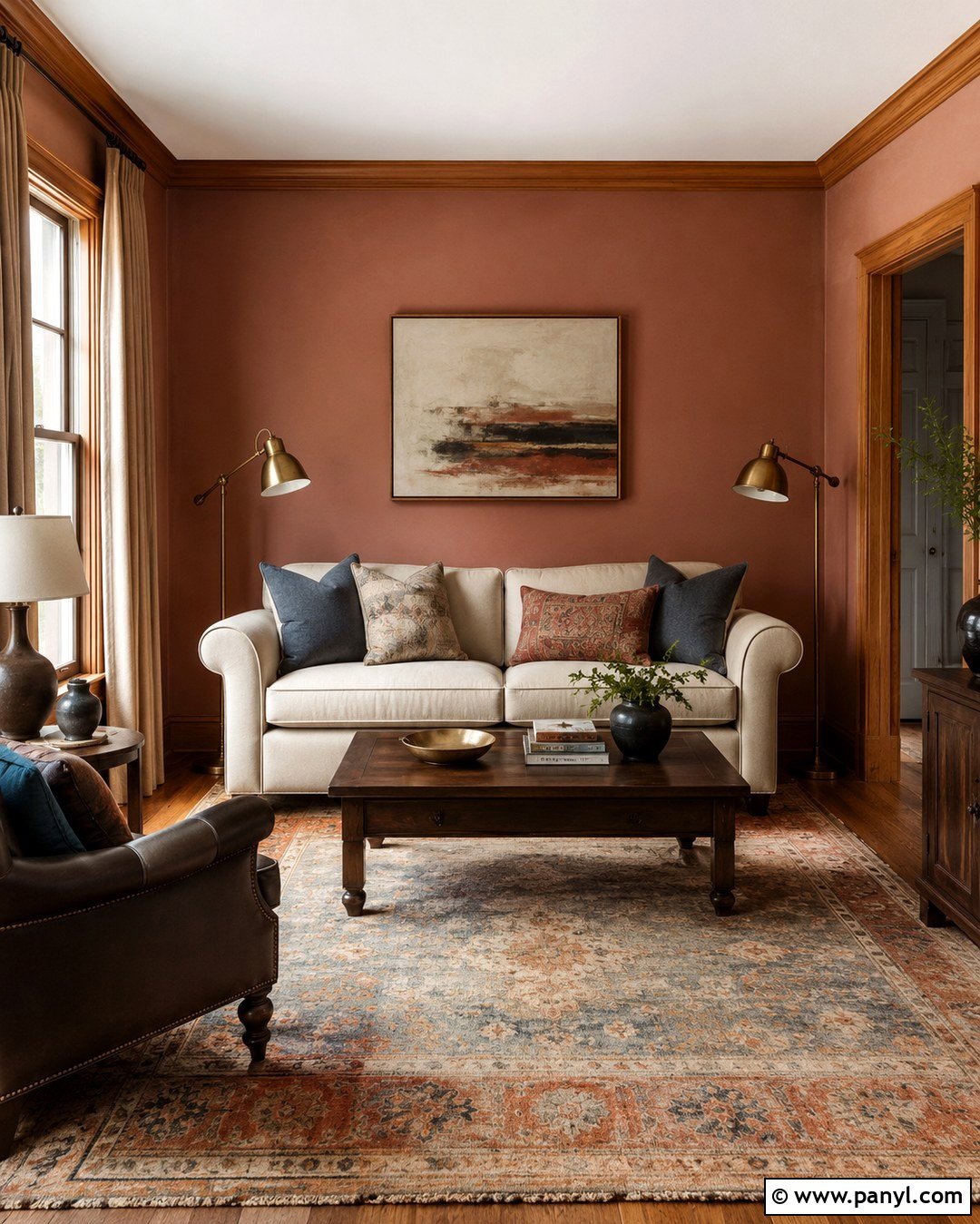 Muted Clay Walls With Oak Trim - 20 Paint Color With Oak Trim Ideas