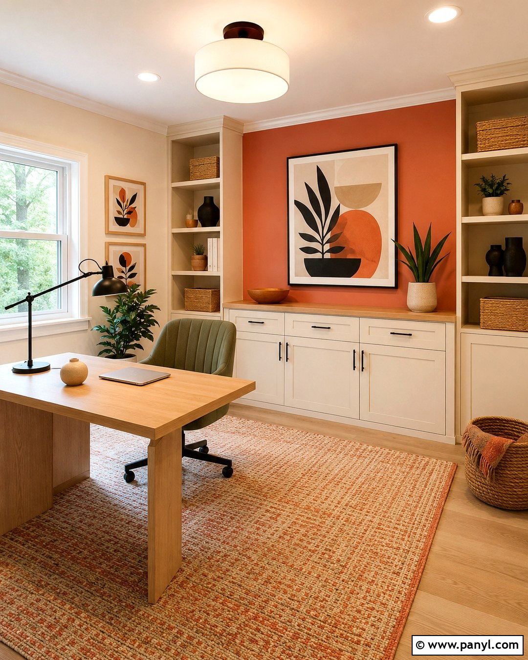 Muted Coral Accent Wall With Cream Walls - 20 Accent Wall With Cream Walls