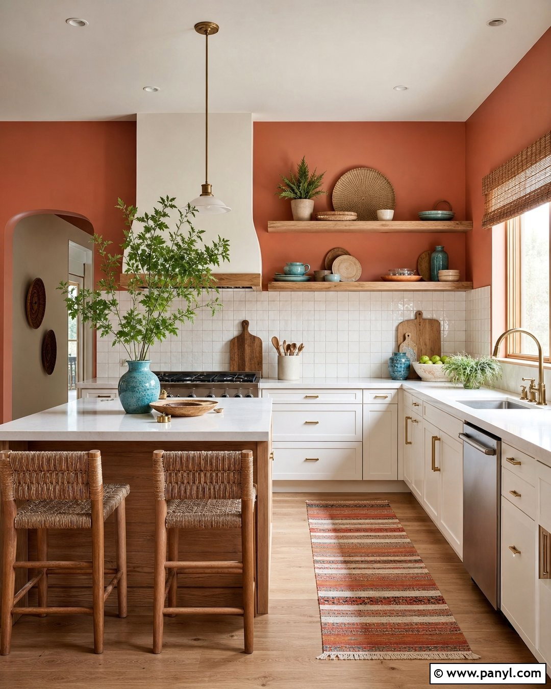 Muted Coral Boho Walls - 30 Boho Wall Colors