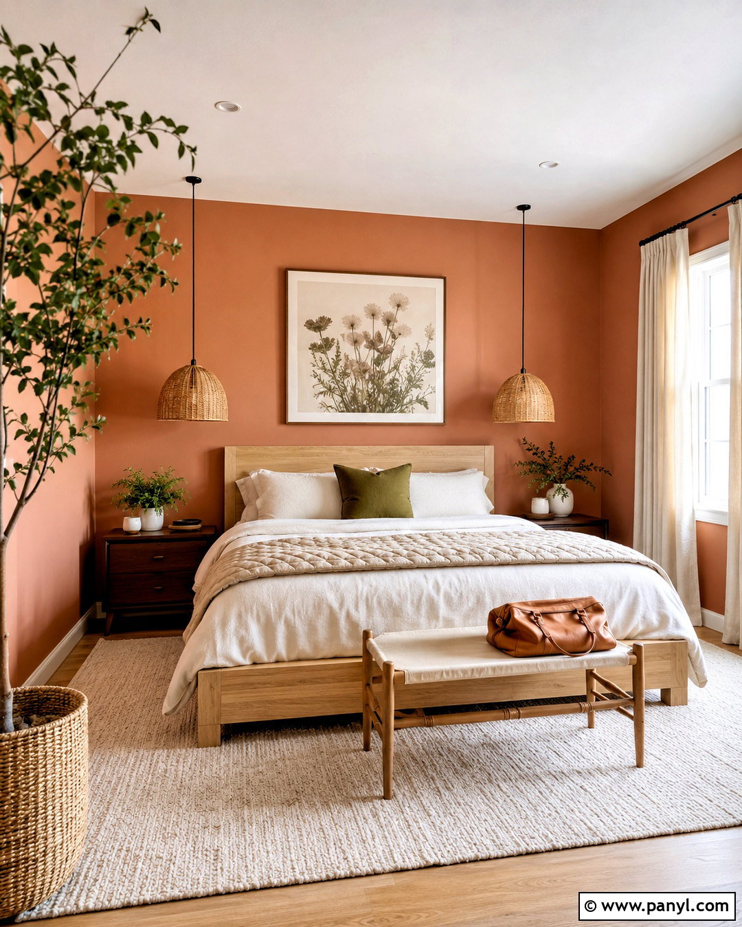Muted Coral Guest Room Walls - 20 Warm Earthy Tone Walls