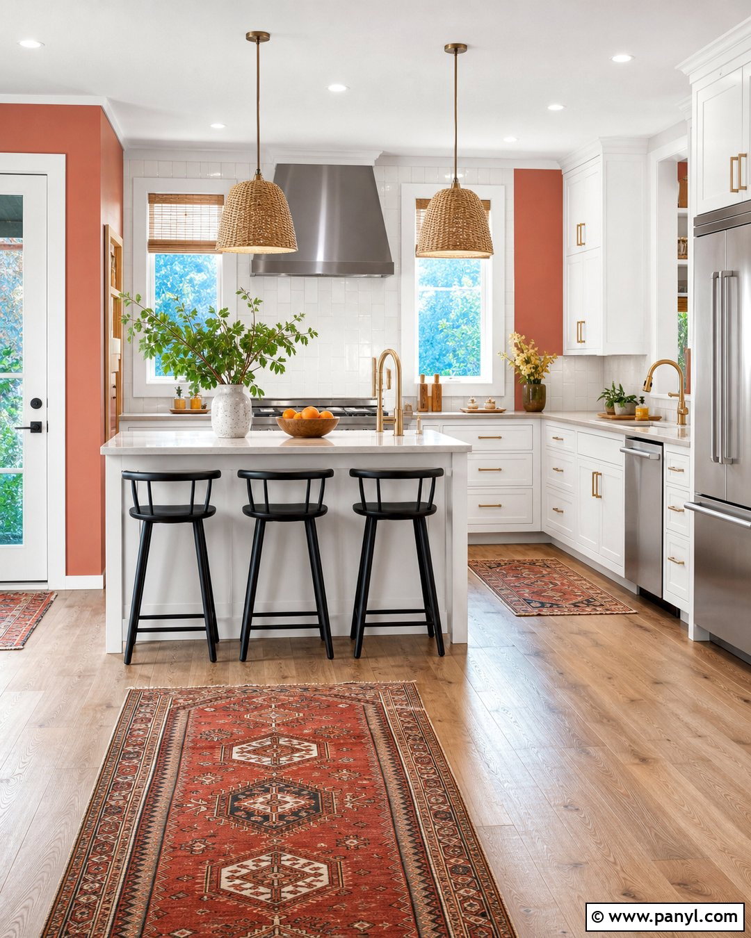 Muted Coral Kitchen Walls - 30 White Kitchen Wall Color Ideas