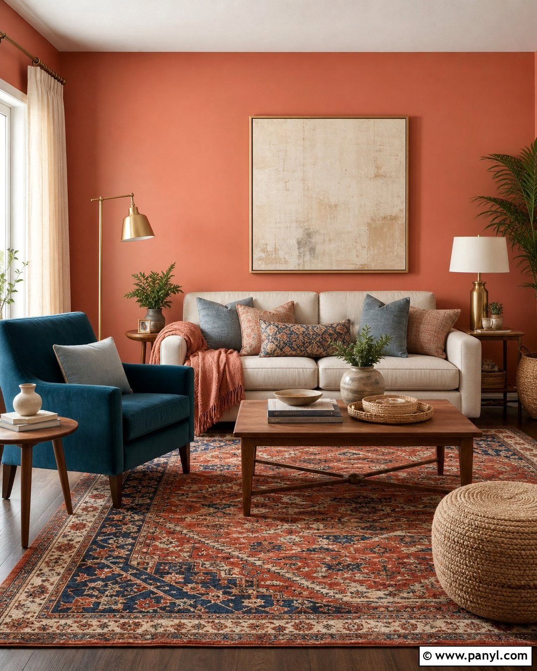 Muted Coral Living Room Walls - 45 wall colors for living room ideas