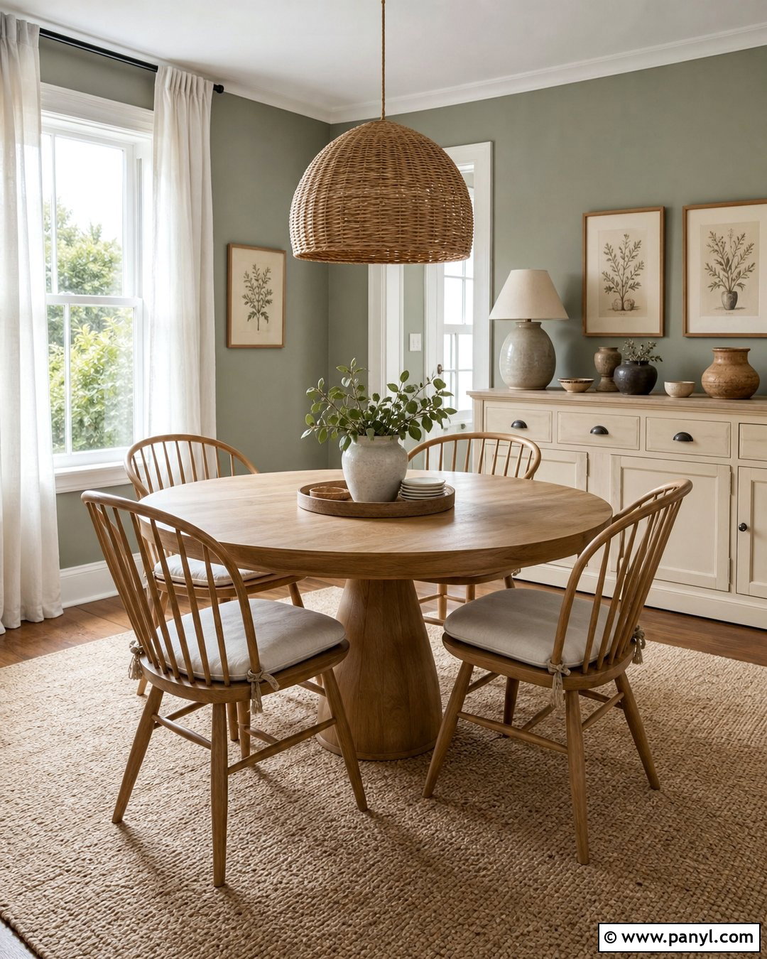 Muted Green Dining Room Walls - 30 Room Green Walls