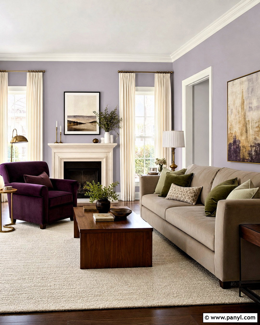 Muted Lavender Living Room Walls - 20 living room wall paint color ideas