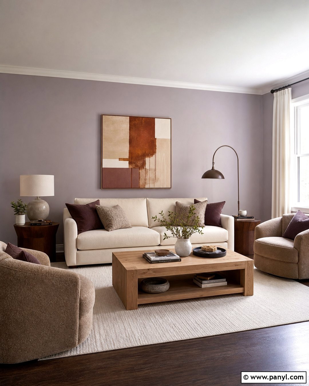 Muted Lavender Living Room Walls - 25 Wall Colors Living Room Ideas