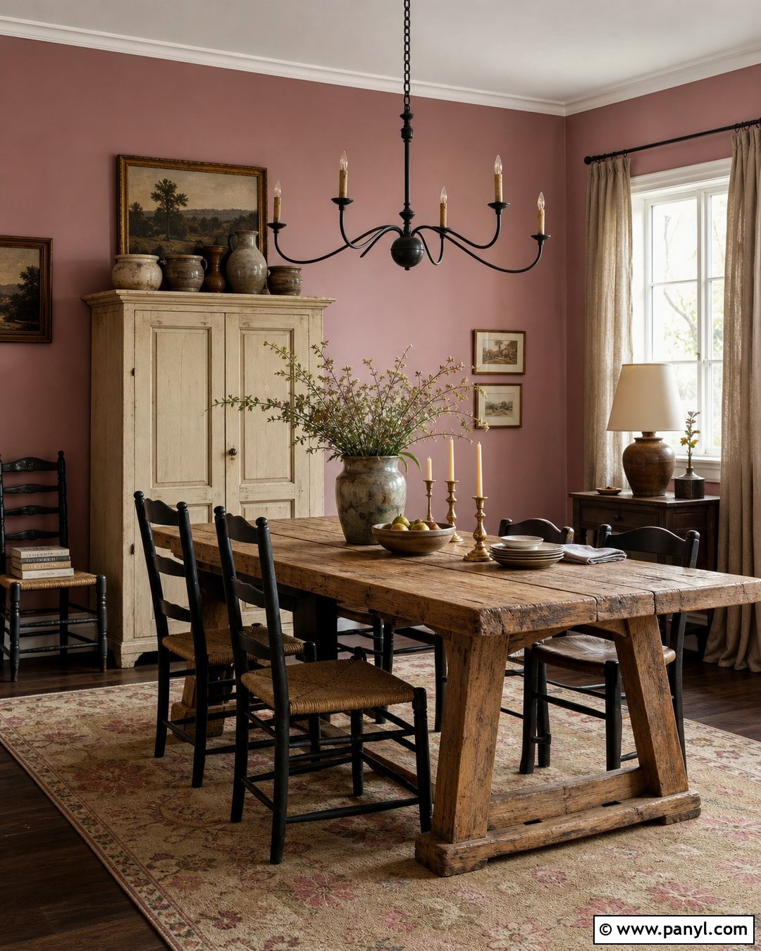 Muted Mauve Pink Dining Room Walls - 20 Rustic Pink Wall Color Ideas