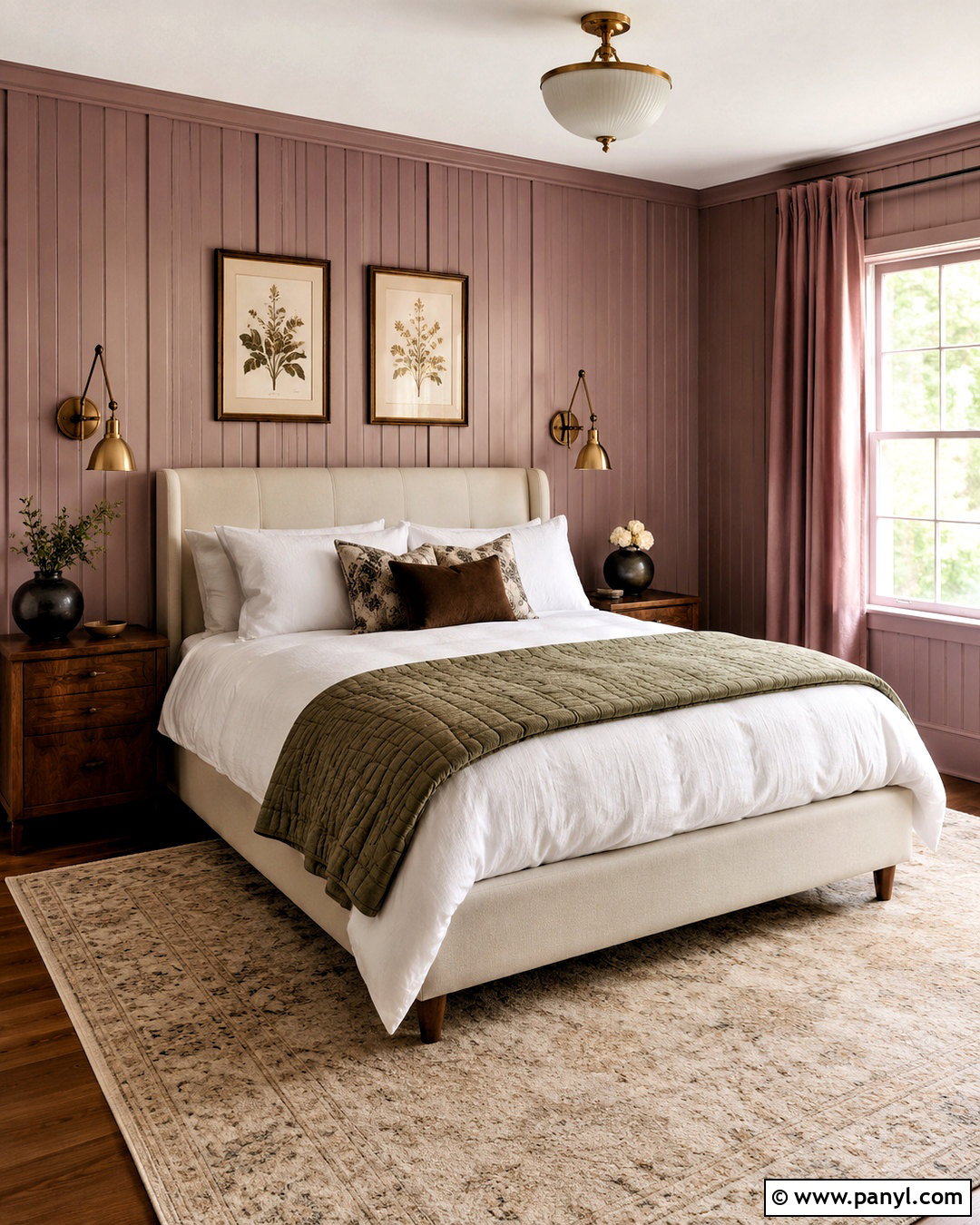 Muted Mauve Wood Paneling - 20 Wood Paneling Color Ideas