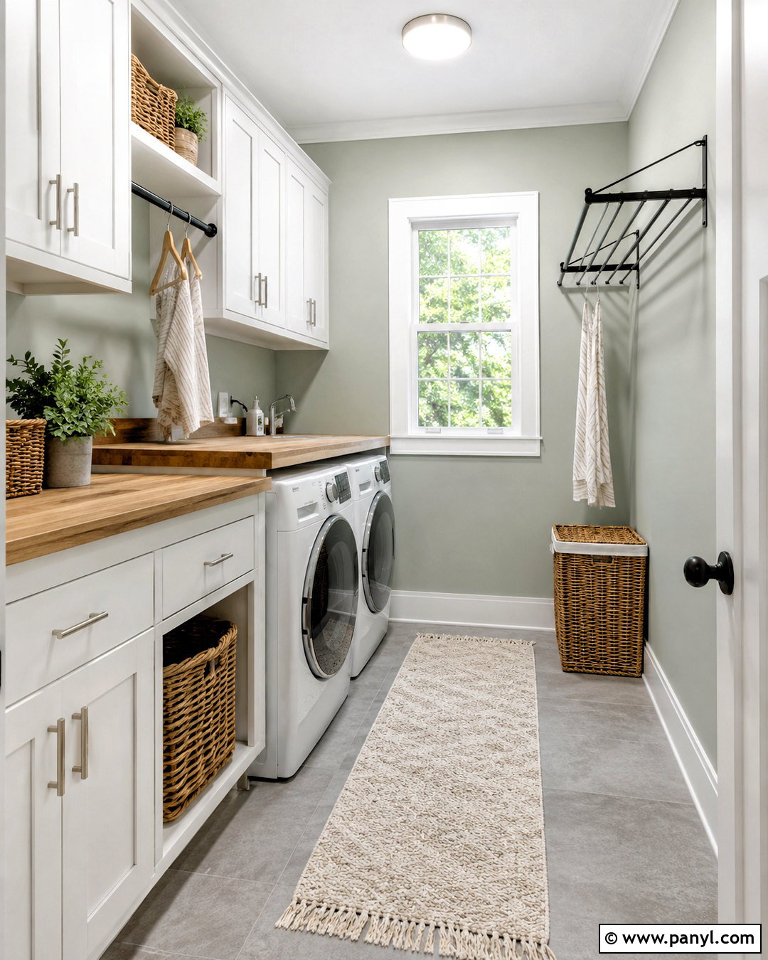 Muted Mint Walls With Gray Flooring - 40 Wall Colors To Match Gray Flooring Ideas