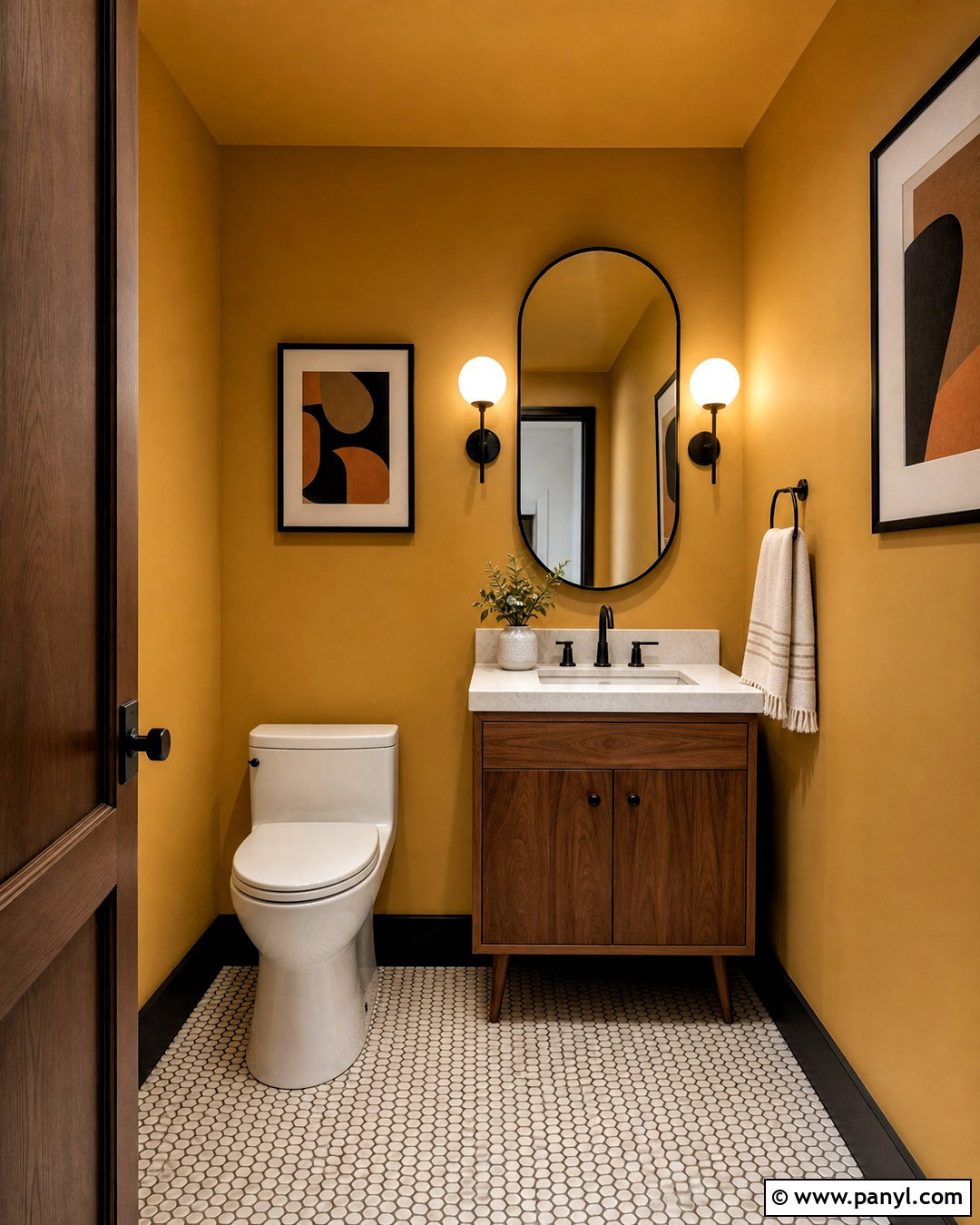 Muted Mustard Half Bath - 20 half bath paint colors