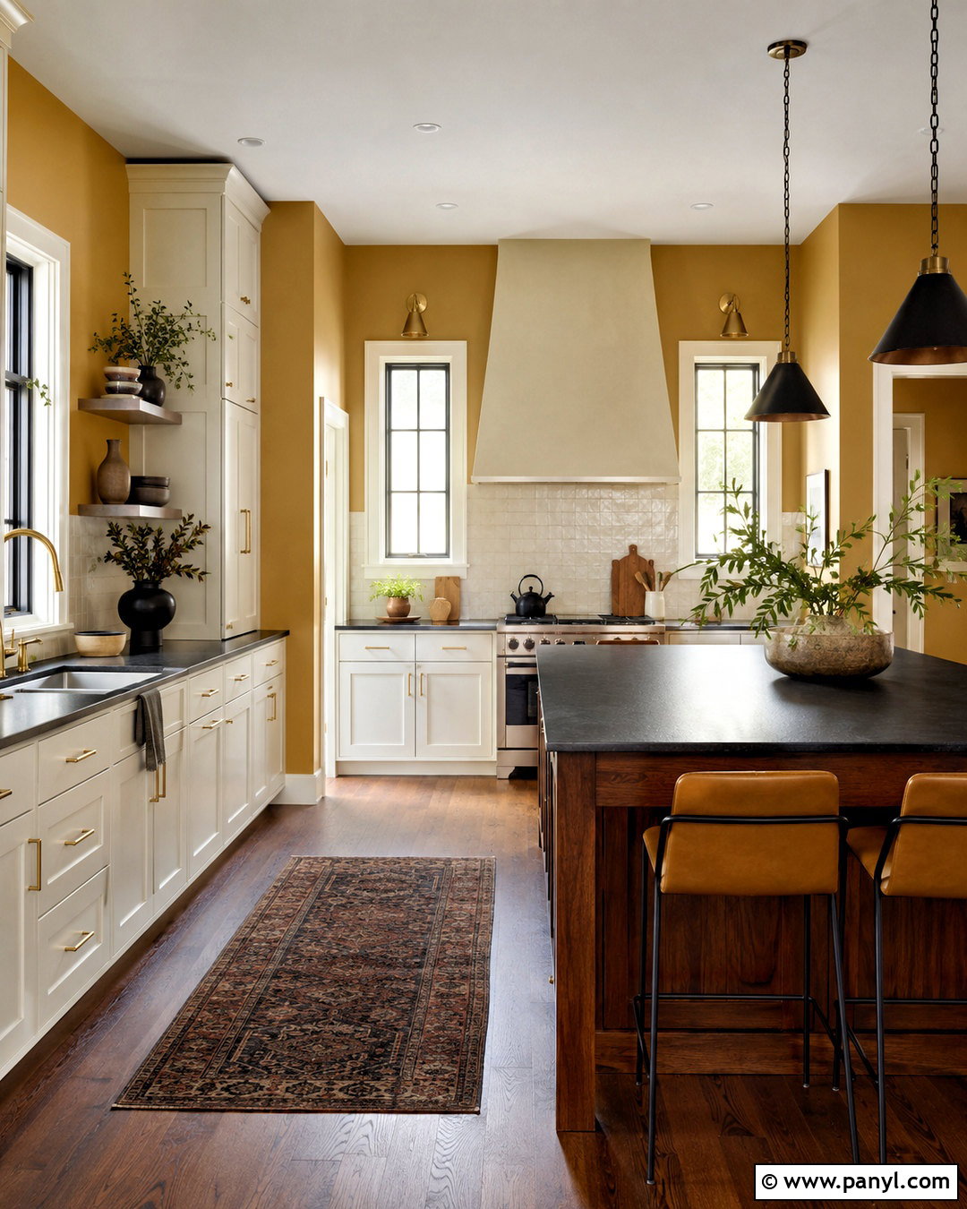 Muted Mustard Kitchen Walls - 40 Kitchen Wall Colors With White Cabinets