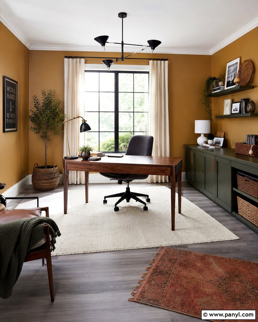 Muted Mustard Wall Paint With Grey Floors - 20 Best Wall Paint For Grey Floors