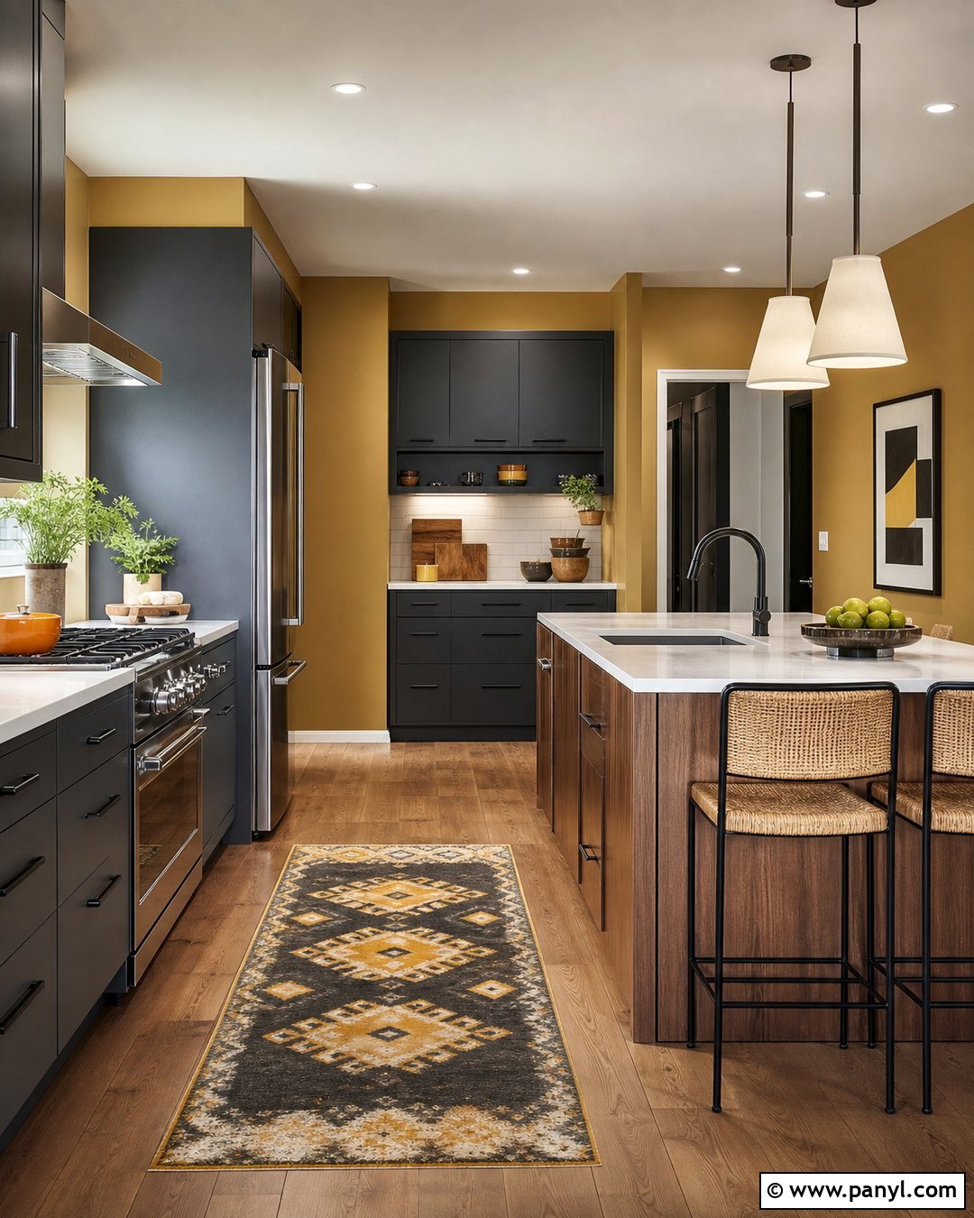 Muted Mustard Walls With Gray Cabinets - 30 Wall Color For Grey Cabinets