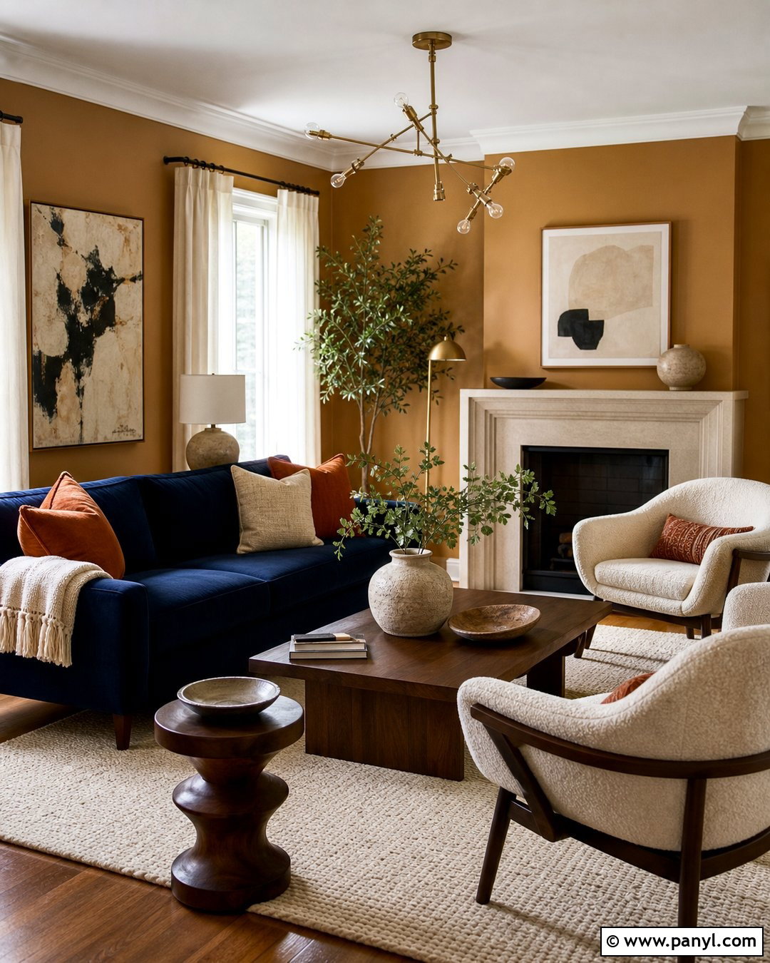 Muted Ochre Living Room Walls - 35 Best Wall Colors For Living Room Ideas
