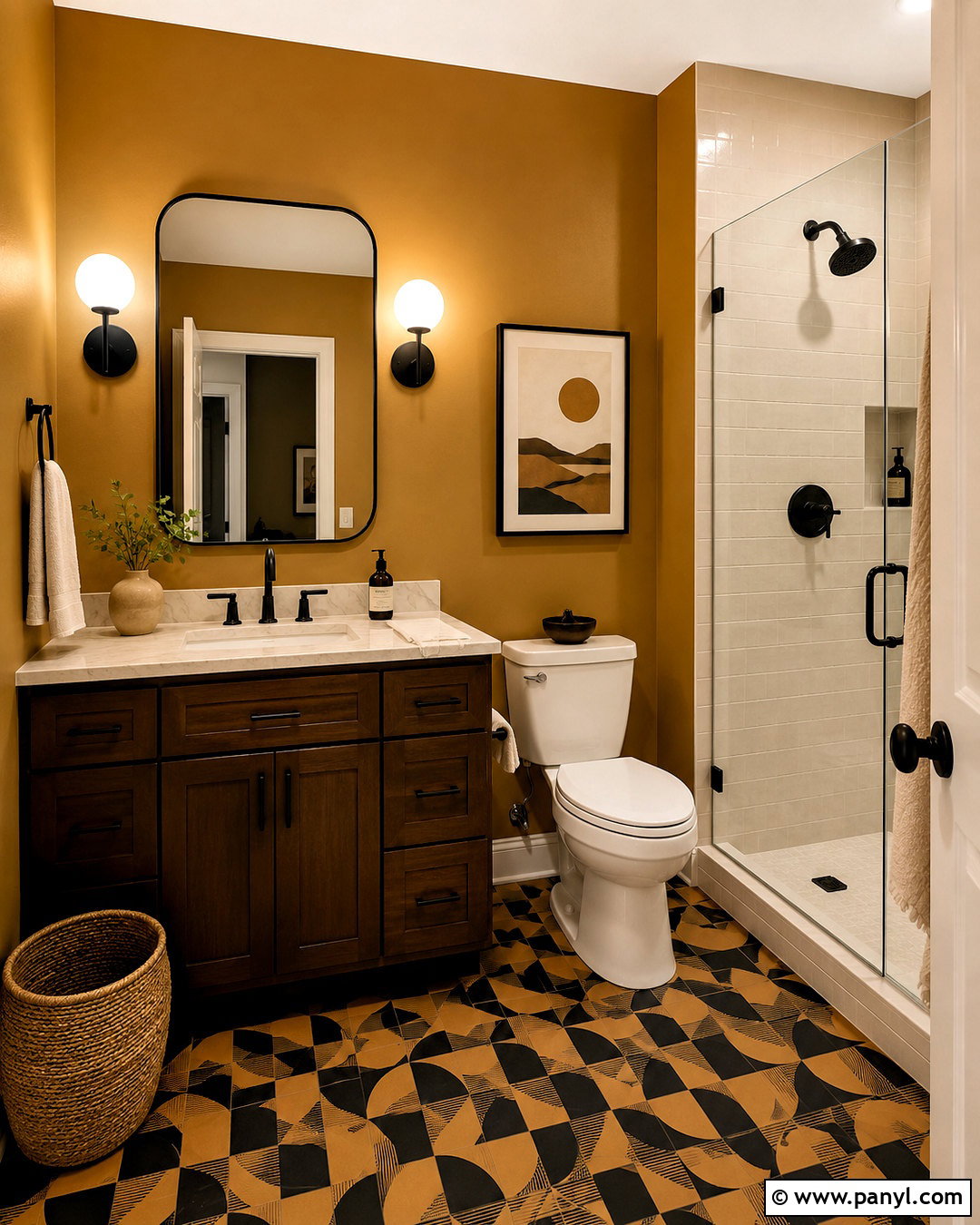 Muted Ochre Small Bathroom Walls - 35 small bathroom wall colors