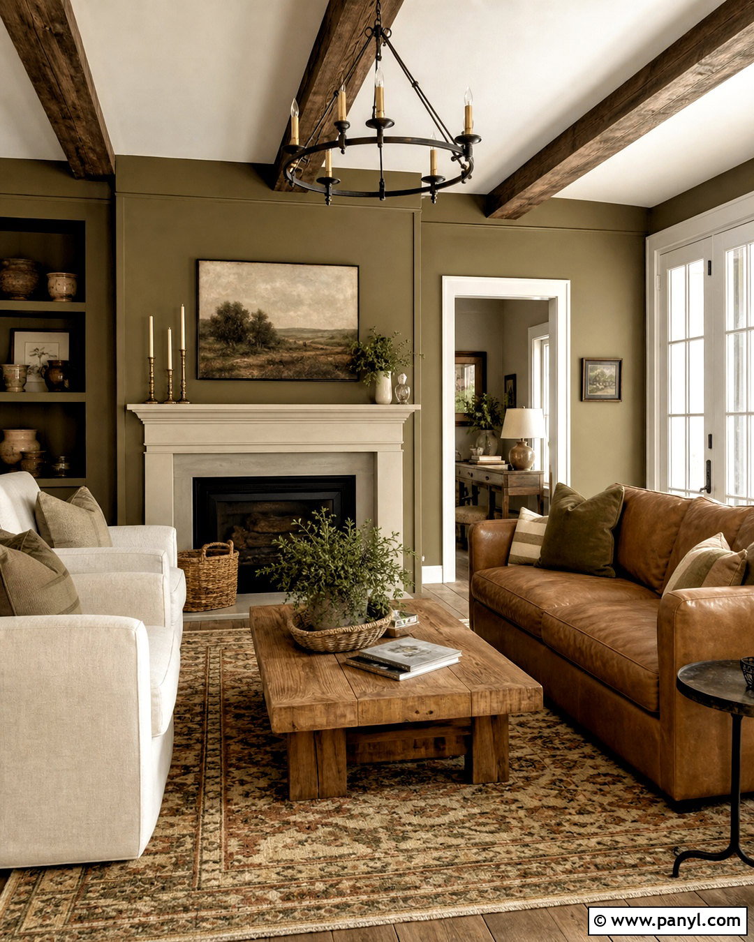 Muted Olive Farmhouse Living Room Paint - 20 farmhouse living room paint colors