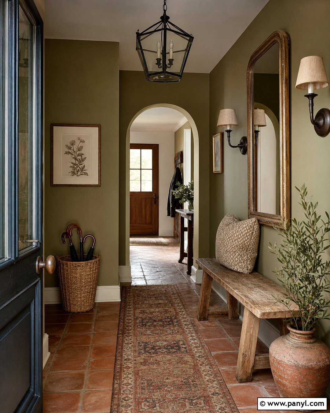 Muted Olive Foyer - 20 Best Foyer Colors