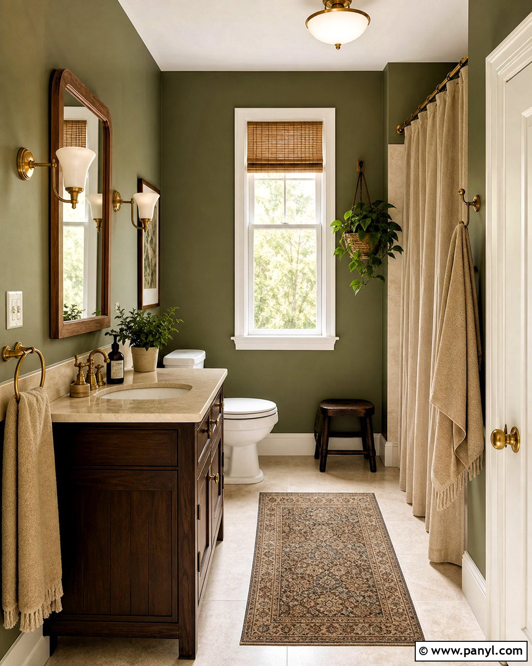 Muted Olive Green Bathroom - 20 bathroom paint colors