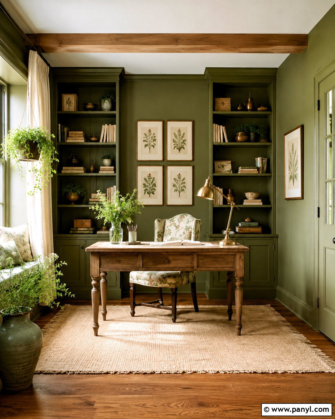 Muted Olive Green Cottagecore Paint Color - 20 cottagecore paint colors