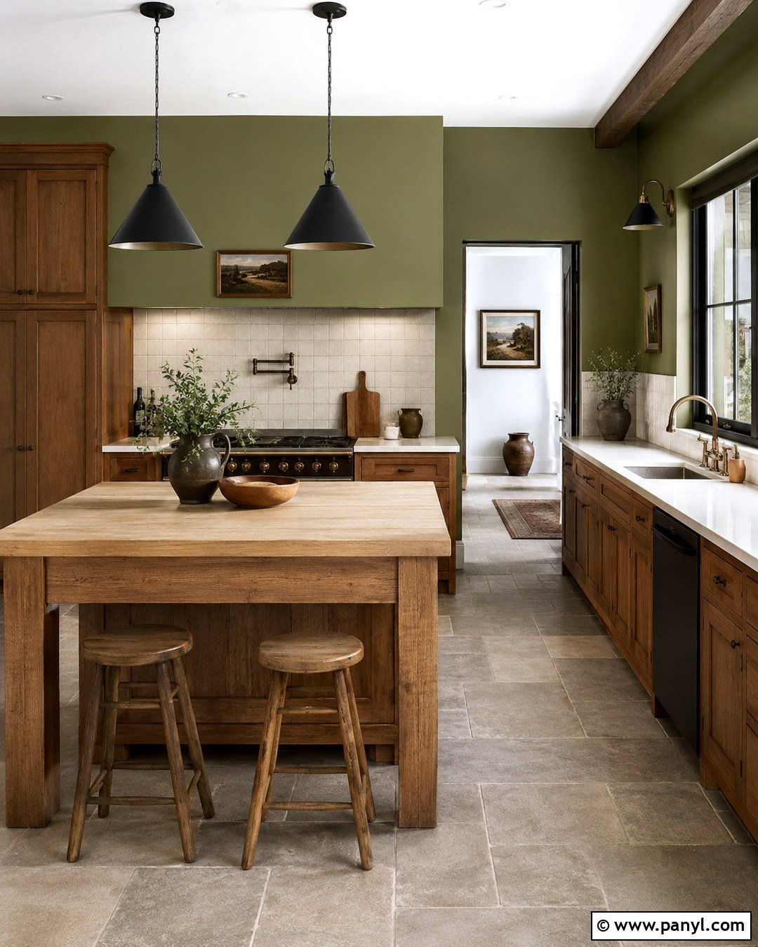 Muted Olive Green Kitchen Walls - 20 Best Green Color For Kitchen Walls
