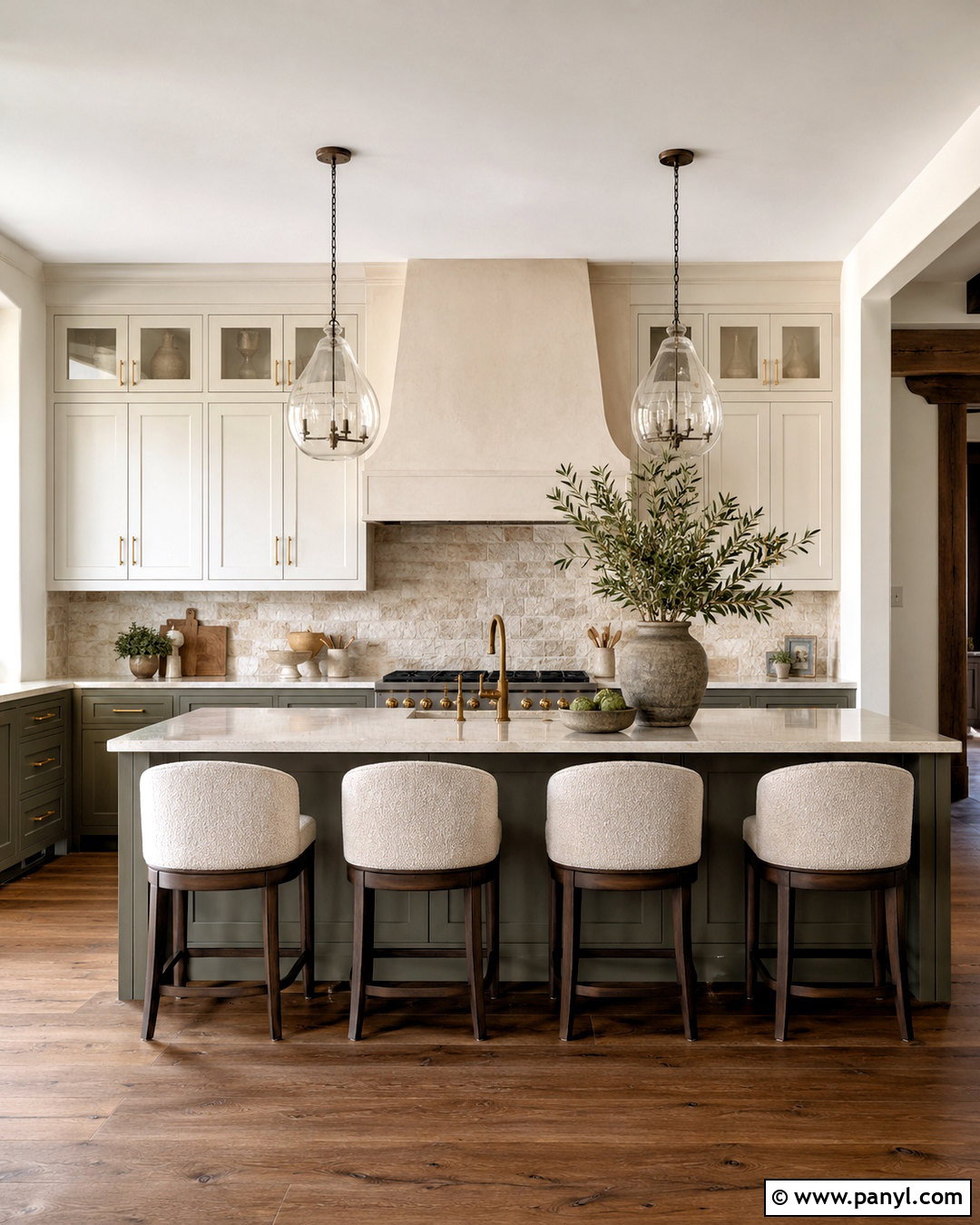 Muted Olive Kitchen Cabinets - 20 neutral kitchen cabinet colors
