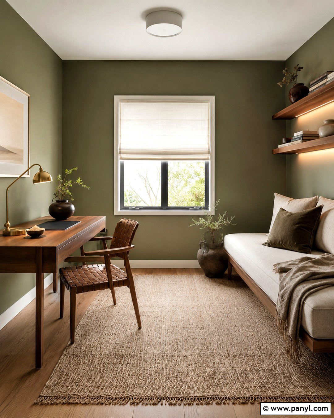 Muted Olive Zen Walls - 20 Zen Wall Colors