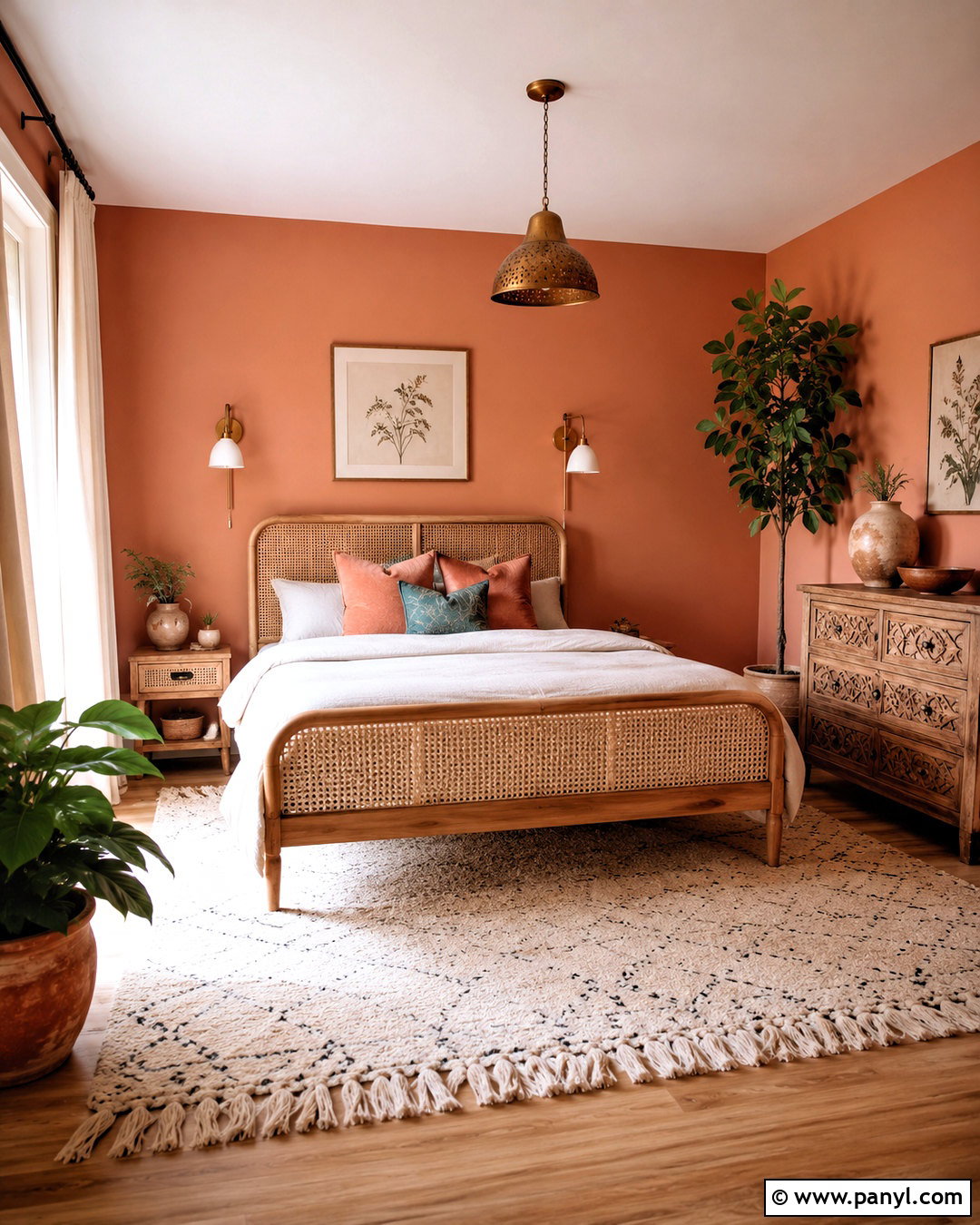 Muted Peach Boho Bedroom Paint Color - 20 boho bedroom paint colors