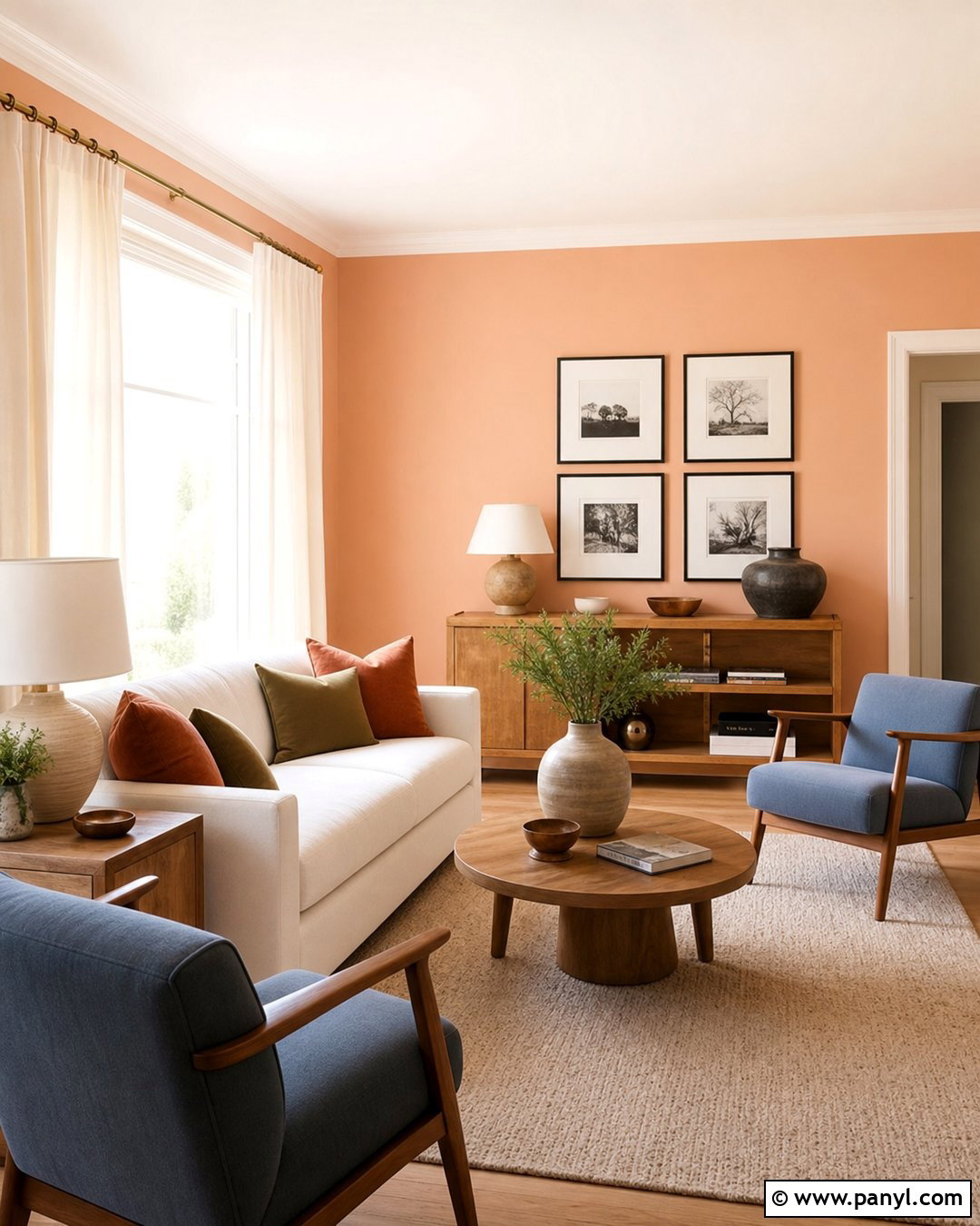 Muted Peach Living Room Wall Color - 30 Interior Wall Colors Living Room Ideas