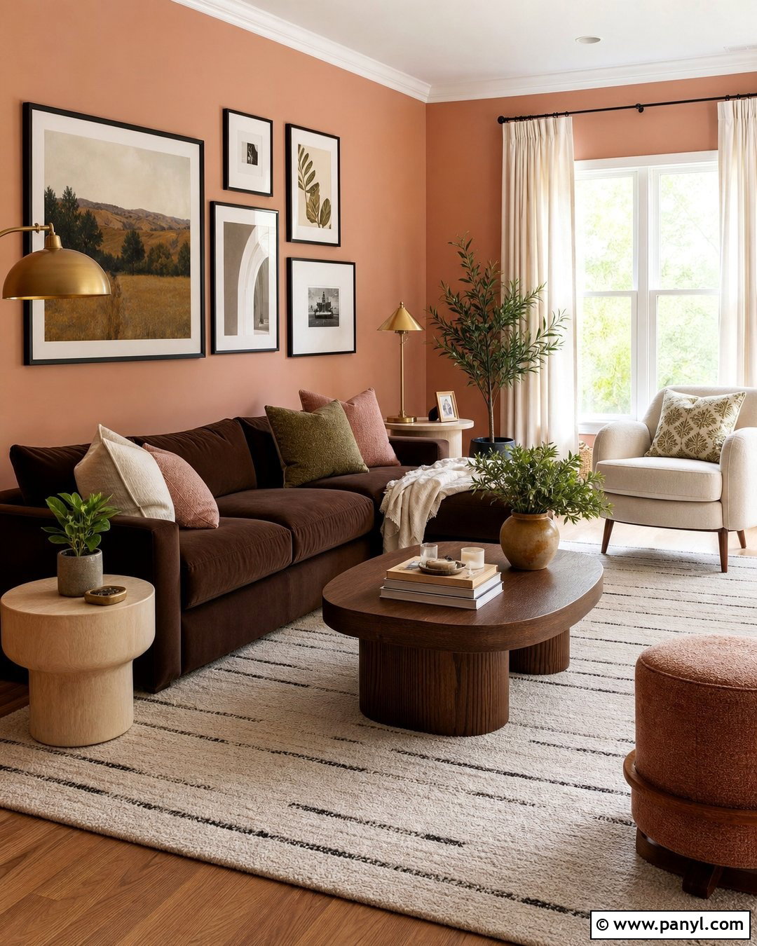 Muted Peach Walls With Brown Couch - 20 Best Wall Color For Brown Couch Ideas