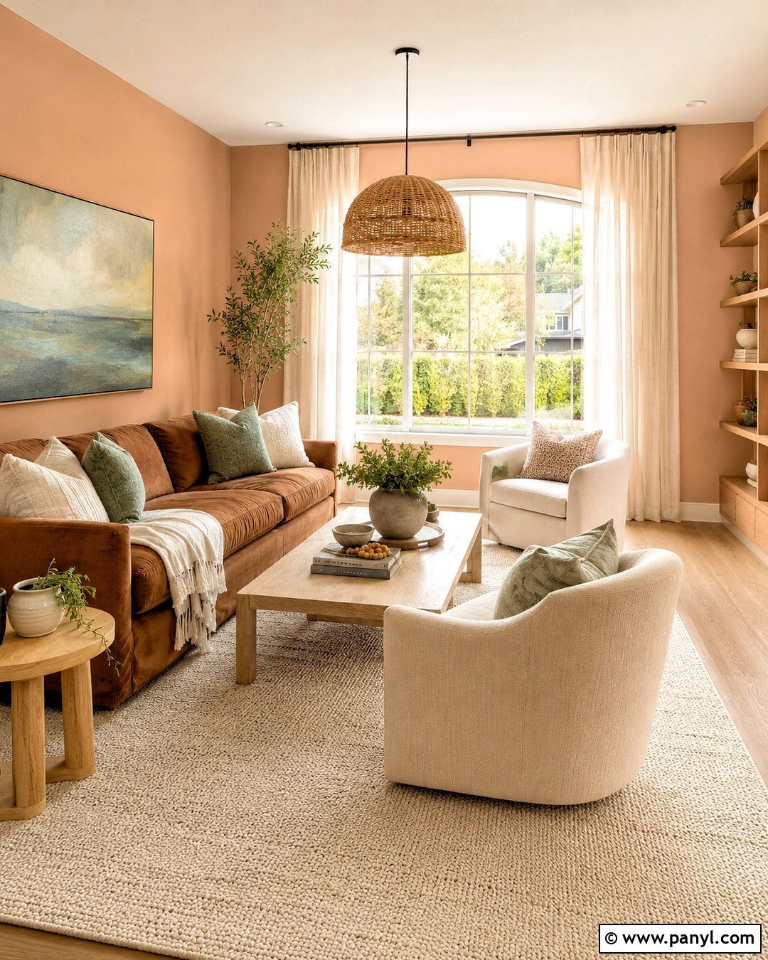 Muted Peach Walls With Brown Furniture - 20 living room paint color ideas with brown furniture ideas