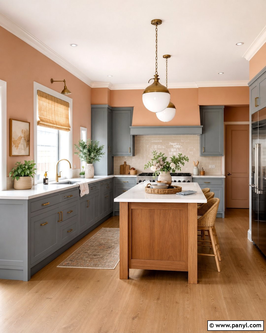 Muted Peach Walls With Gray Cabinets - 30 Wall Color For Grey Cabinets