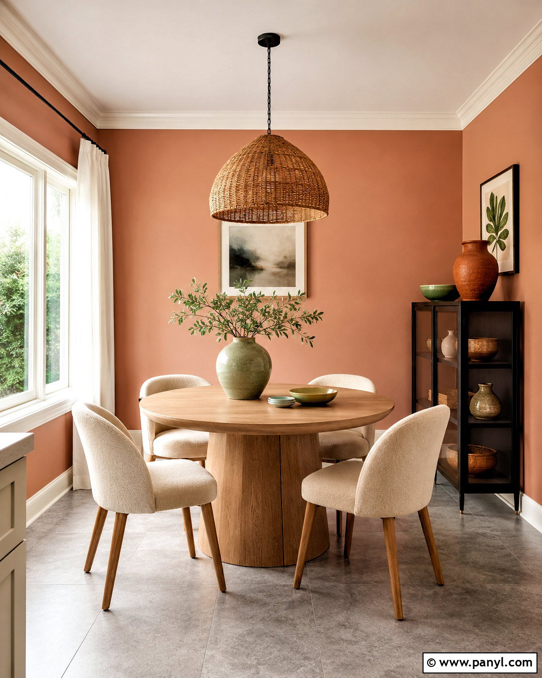 Muted Peach Walls With Gray Floors - 20 Wall Paint With Gray Floors