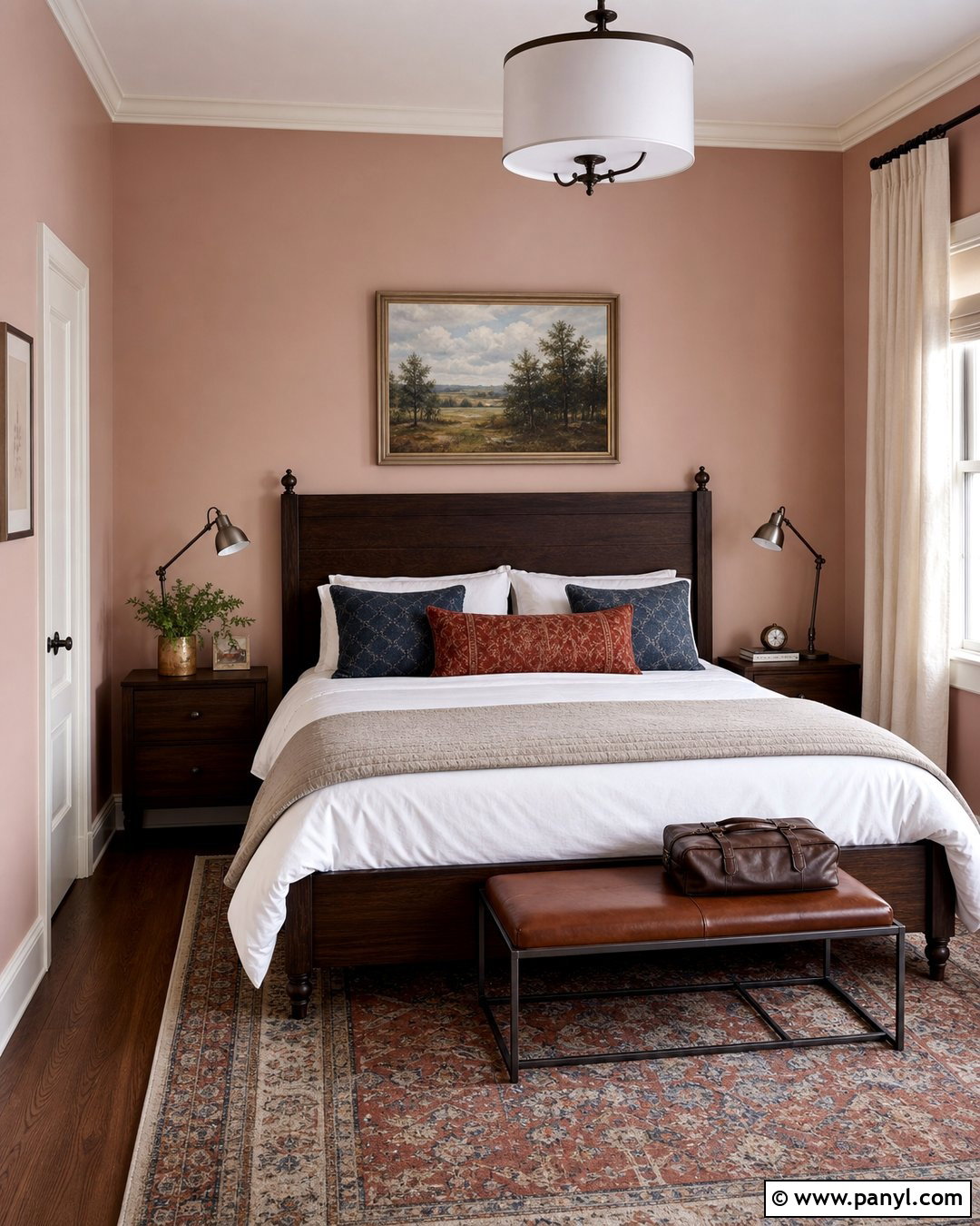 Muted Pink Guest Bedroom Walls - 35 Pink Painted Walls