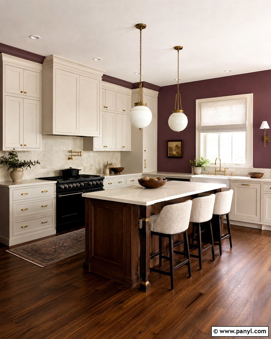 Muted Plum Kitchen Walls - 40 Kitchen Wall Colors With White Cabinets