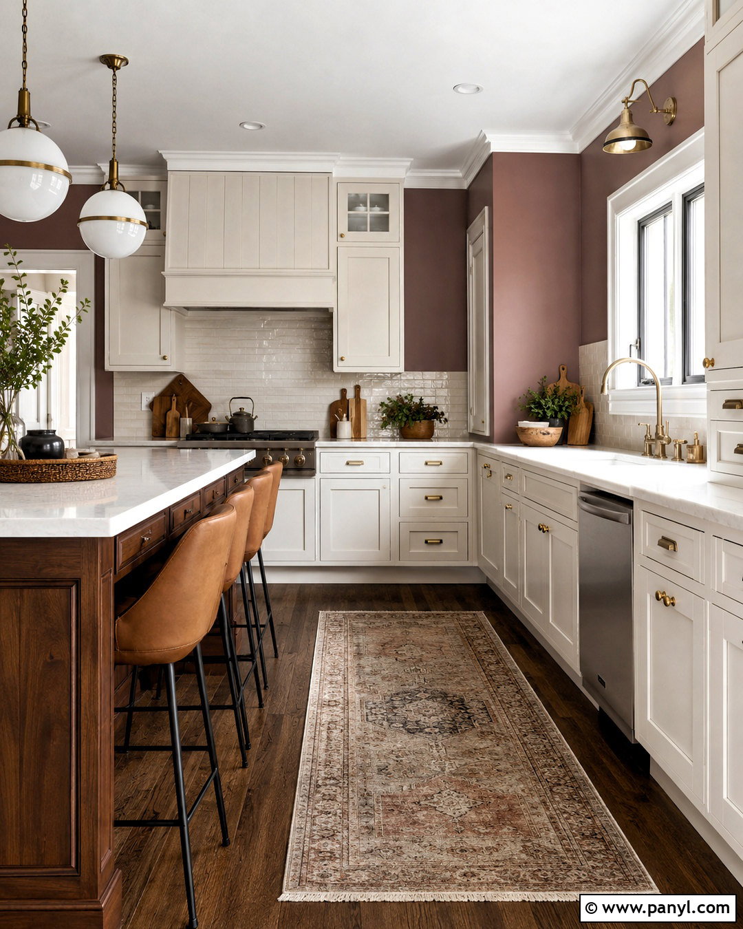 Muted Plum Kitchen Walls - 35 white kitchen cabinets wall color ideas