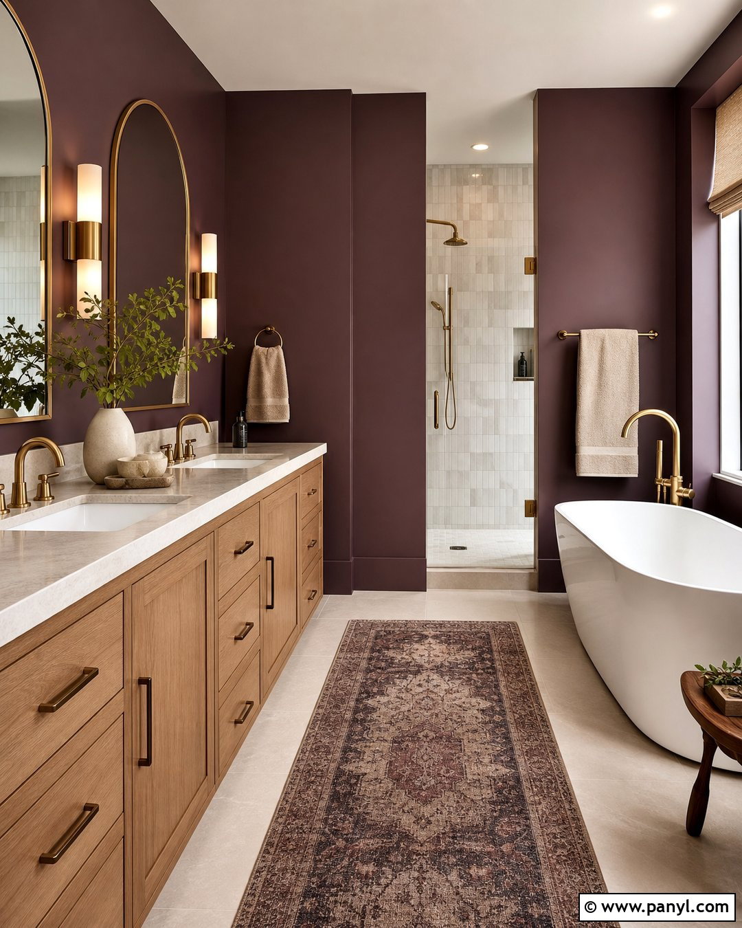 Muted Plum Master Bath Walls - 25 Master Bath Wall Color Ideas
