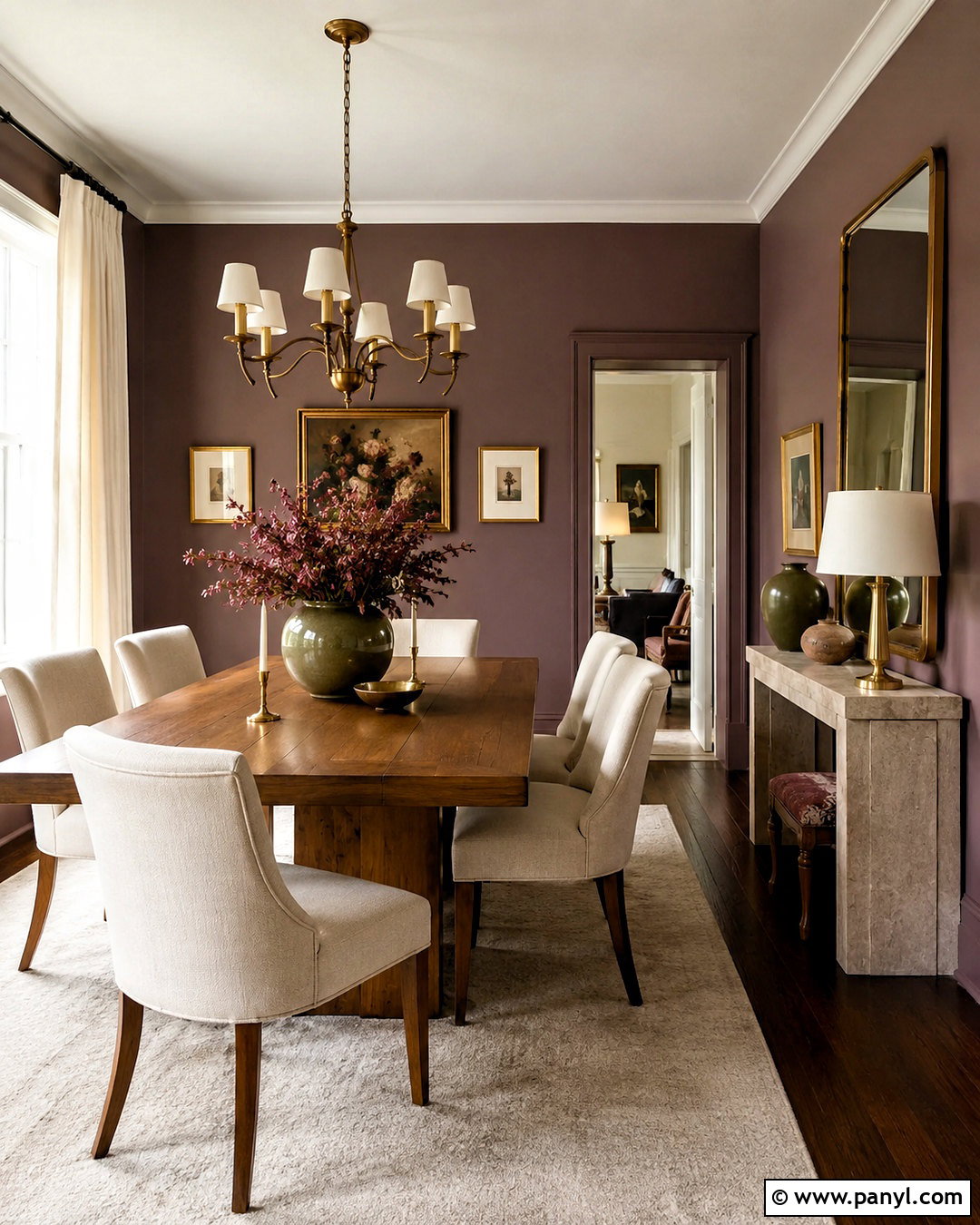 Muted Plum Walls With Dark Wood Floors - 35 wall colors for dark wood floors