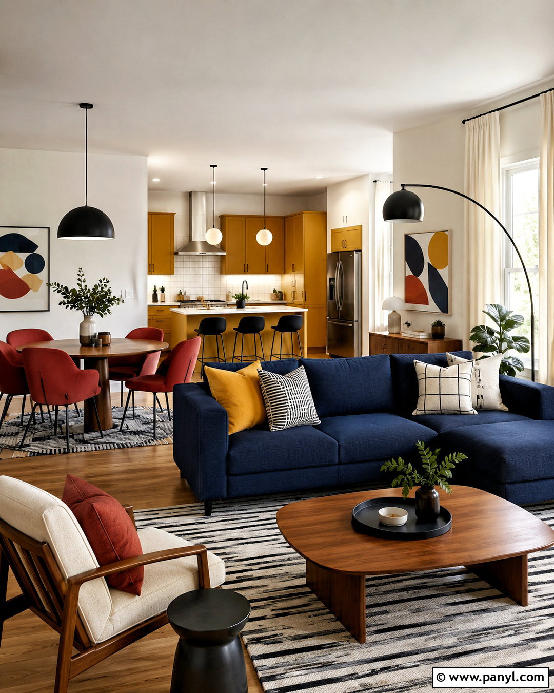 Muted Primary Color Scheme - 20 indoor color schemes house ideas