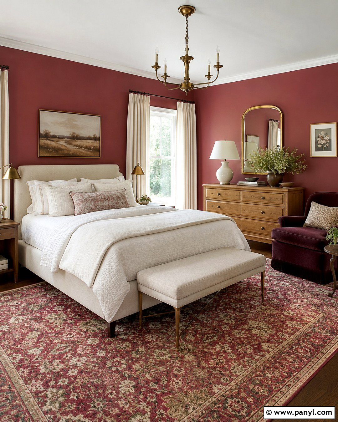 Muted Raspberry Walls - 20 Romantic Wall Colors