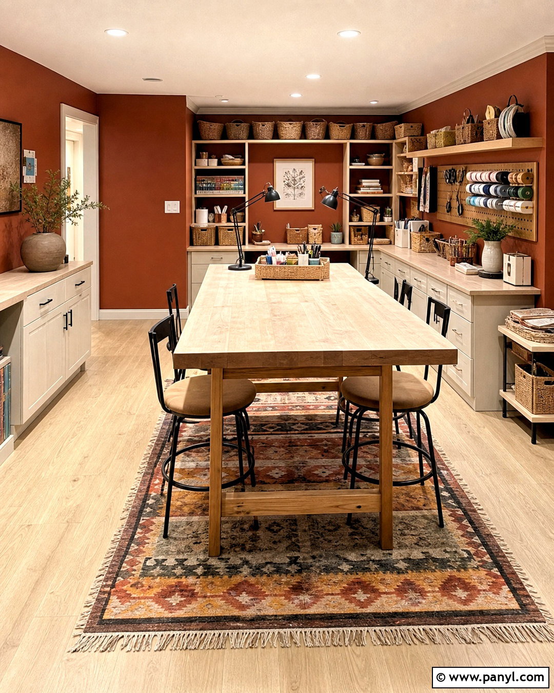 Muted Rust Dark Basement - 20 dark basement paint colors