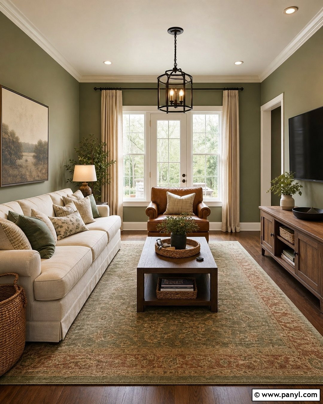 Muted Sage Green Walls - 20 Neutral Earthy Wall Color Ideas