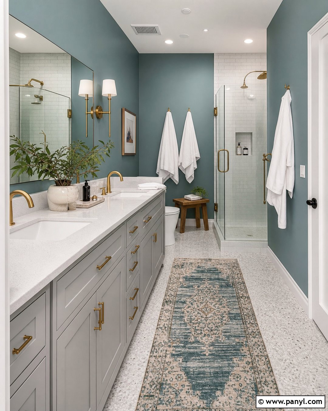 Muted Teal Bathroom Walls - 35 grey vanity bathroom wall colors